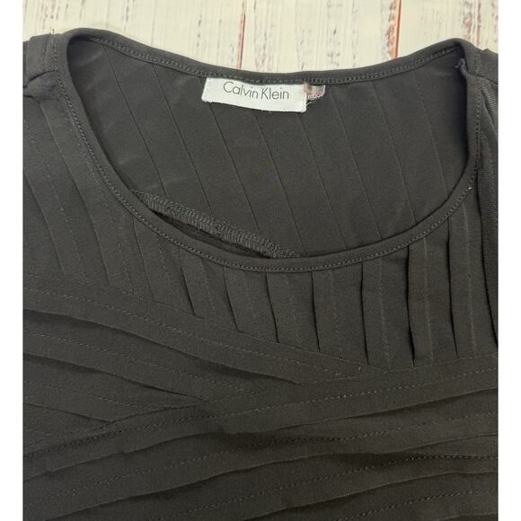 Calvin Klein Black Sleeveless Dress Women's Size S/P Pull Over Classic - Picture 4 of 5